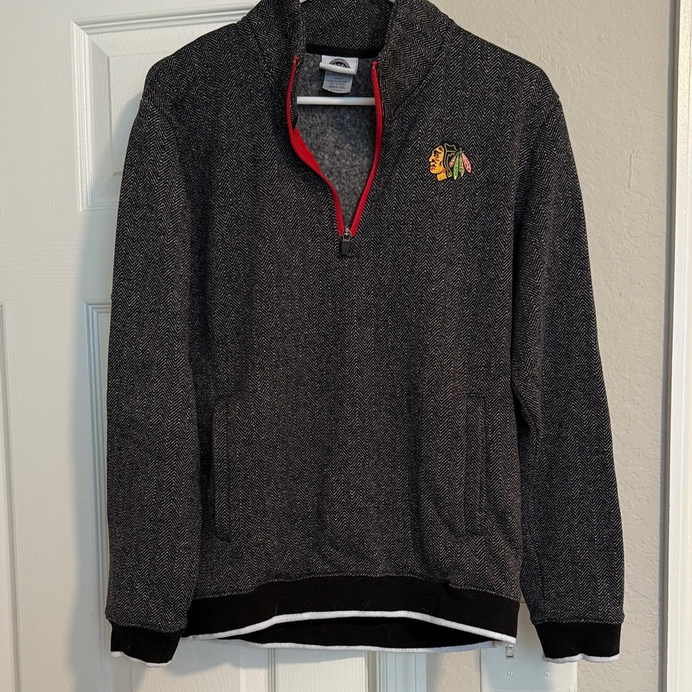 NHL Gray Chicago Blackhawks quarter zip